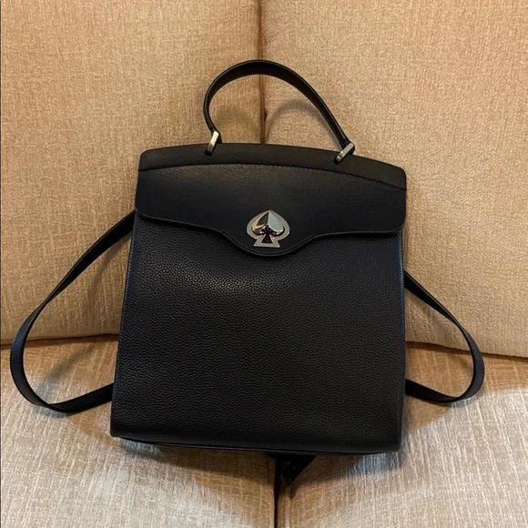 Kate Spade Black Textured Backpack - Picture 1 of 15